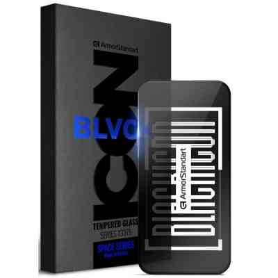 Стекло защитное Armorstandart Space Black Icon Apple iPhone 14/13/13 Pro with cutout (ARM67729) Винница