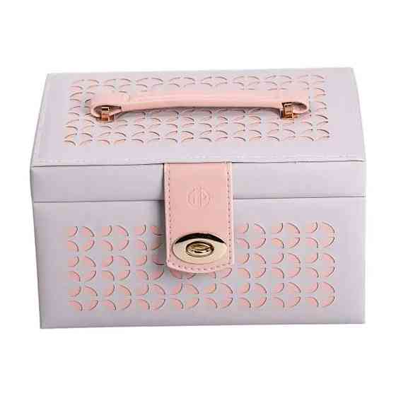 Шкатулка для прикрас з еко-шкіри з дзеркалом, 3 яруси Київ