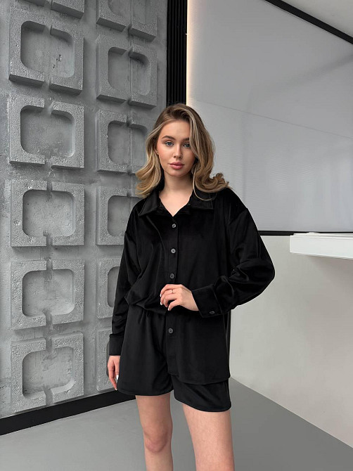 Женский стильный прогулочный велюровый костюм двойка Одесса - изображение 9