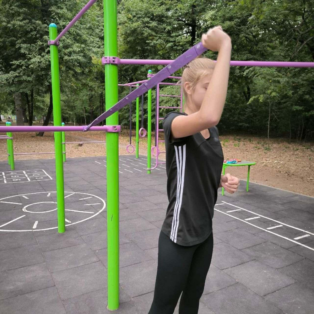 Еластичний стрічковий еспандер сегментований із 8 петлями Вишневе - фото 9