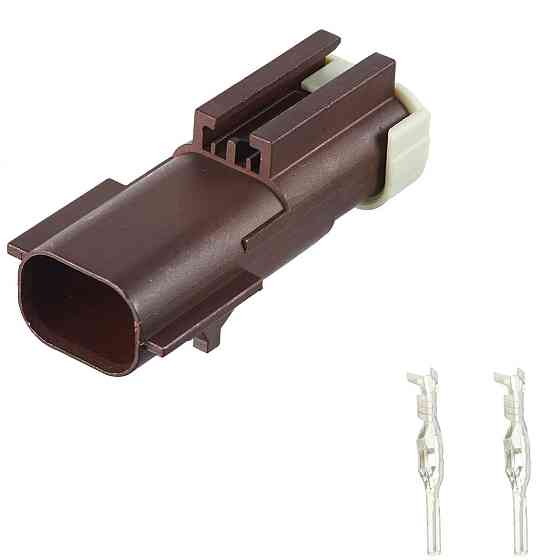 Роз'єм конектор 2-контактний Коричневий, Пластик, 54200275, APTIV (Delphi) Америка універс., Dodge, Ford Київ