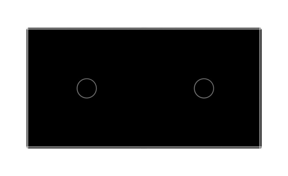 Сенсорний диммер 2 сенсора (1-1) LIVOLO чорний матове скло Коломия - фото 5