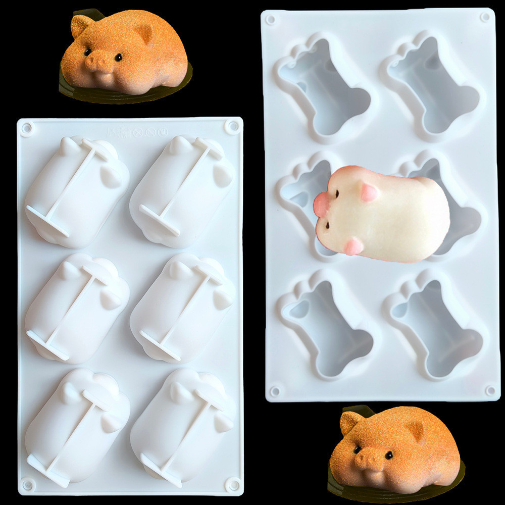 Молд силиконовый Поросята 200 на 170 мм белый Киев - изображение 8