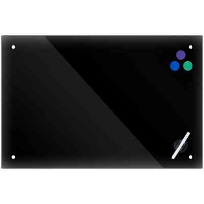 Офісна дошка Axent скляна магнітно-маркерна 90x120 см, чорна (9616-01-А) Вінниця