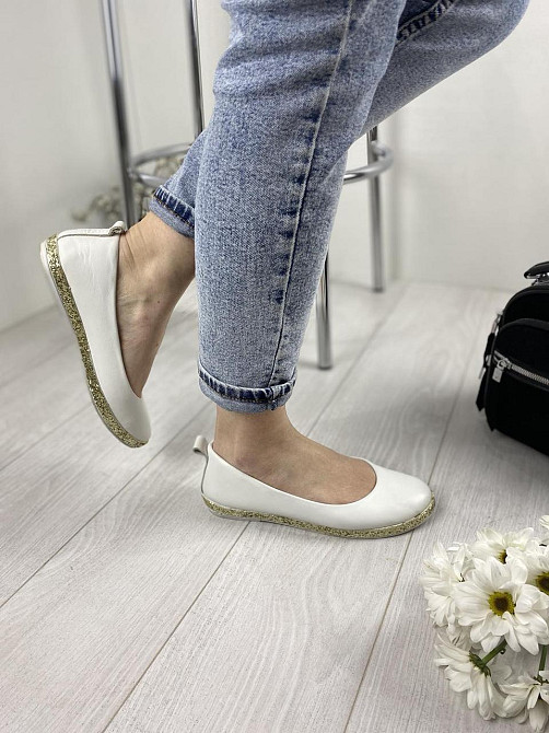 Ditas Балетки жіночі DITAS AST білі (весна-осінь, шкіра натуральна) (3347) лише 37р. Коломия - фото 2