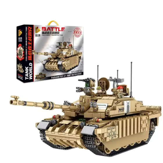 Конструктор детский. Танк военный Challenger II игровой на 1687 детали Каменец-Подольский