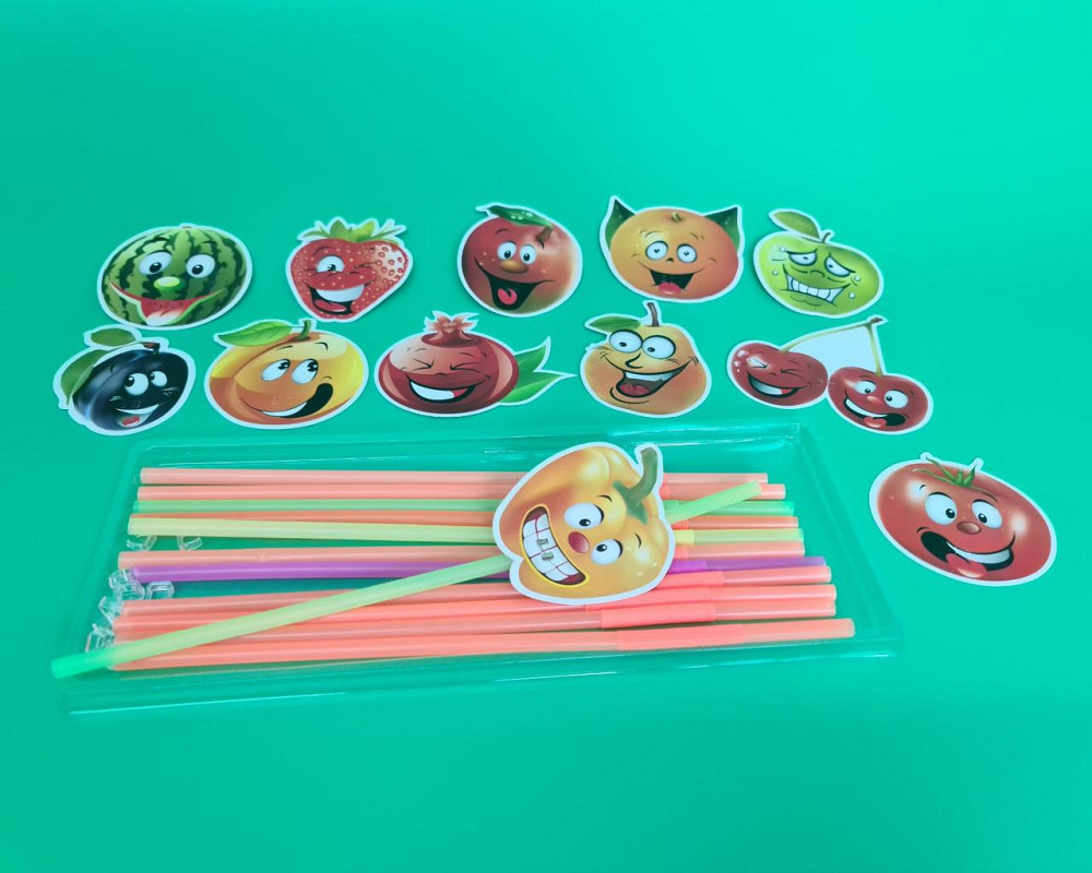 Соломка-трубочка "Фрукти" d6-260мм люминесц (12)*500 (1 шт) Харків - фото 1