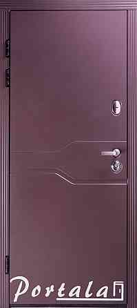 Двері вуличні, МДФ-фарбування по RAL,серія Преміум, модель Лозана, гнутий профіль, коробка 150 мм, полотно 105мм 850 Київ