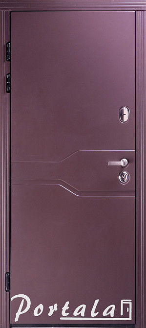 Двері вуличні, МДФ-фарбування по RAL,серія Преміум, модель Лозана, гнутий профіль, коробка 150 мм, полотно 105мм 850 Київ - фото 1