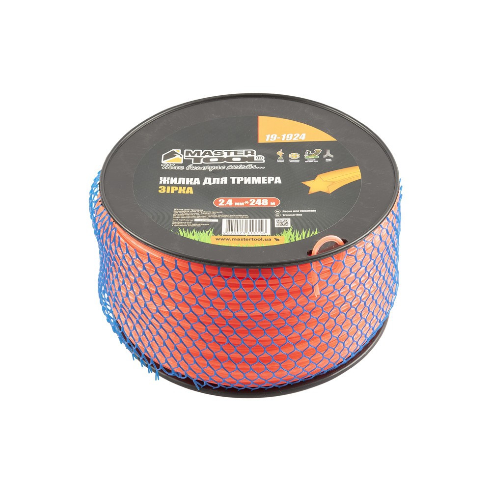 Жилка для тримера MASTERTOOL ЗІРКА 2,40 мм 248 м котушка 19-1924 Коломия - фото 2