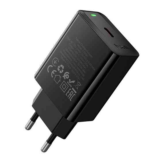 Мережевий зарядний пристрій HOCO CS93A Leader single port PD20W charger Black Одеса