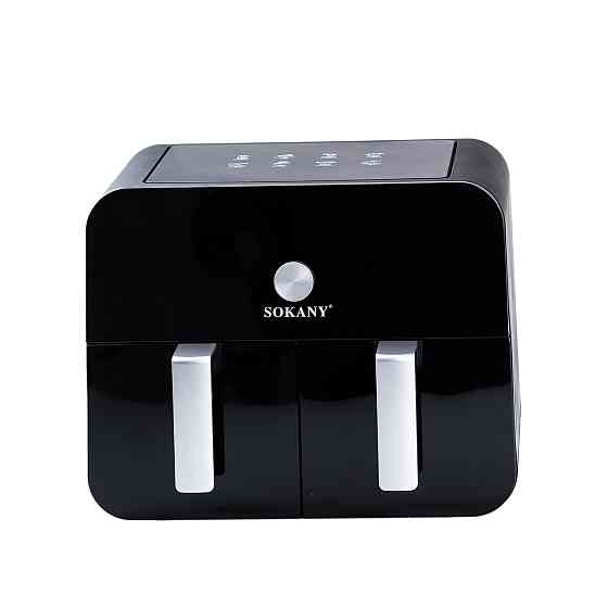 Sokany Аерогриль-фритюрниця SOKANY SK-10008 на 10 літрів, два відділення 2400 Вт чорна Коломыя