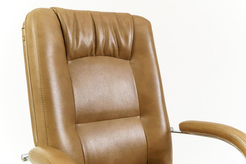 Офисное Кресло Руководителя Richman Alberto Titan Cream Хром М1 Tilt Светло-Коричневый Киев - изображение 5