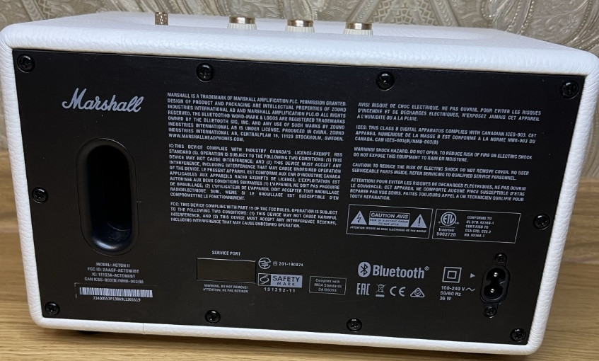 Портативна акустика Marshall Acton II White. Київ - фото 3