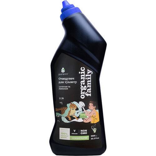 Натуральний туалетний очищувач з М'ятою та Лимоном Purenn Organic Family 1 л Вінниця - фото 1