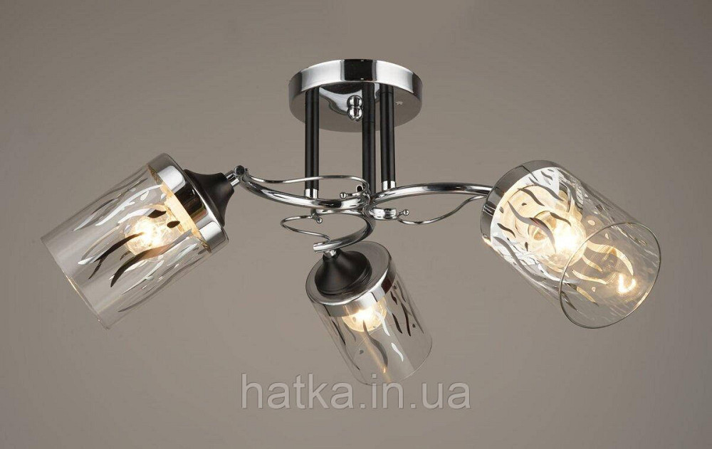 Люстра стельова Sirius B C1412/3 BK+CH Київ - фото 1