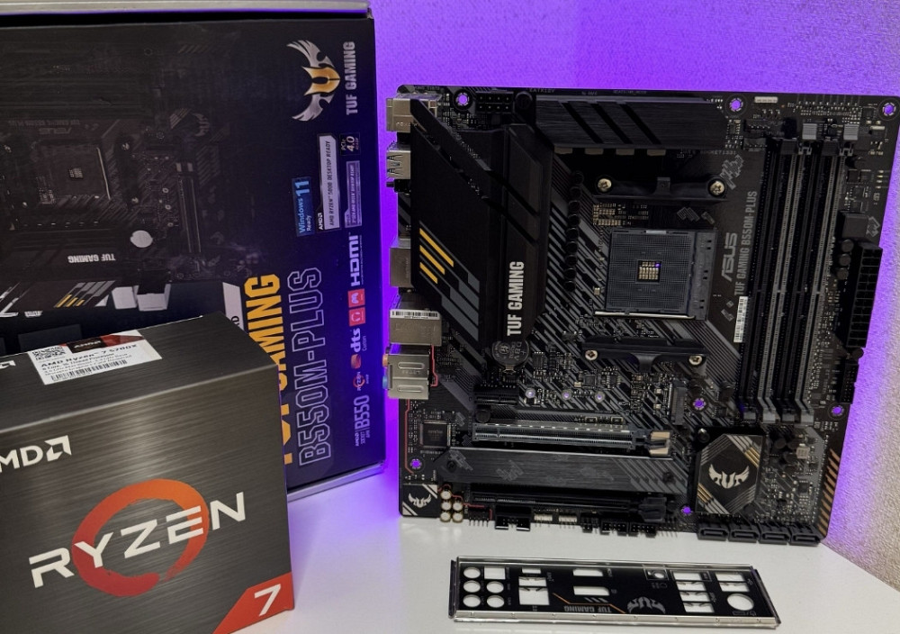 Комплект Ryzen 7 5700X, B550 Asus Tuf материнська плата. Київ - фото 2