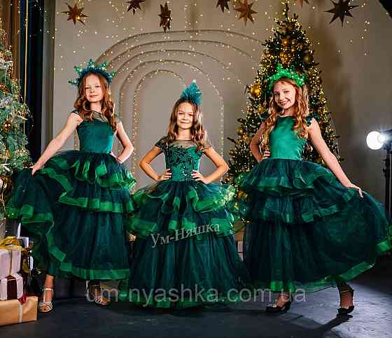 Зелене пишне плаття 128-140 Кривий Ріг