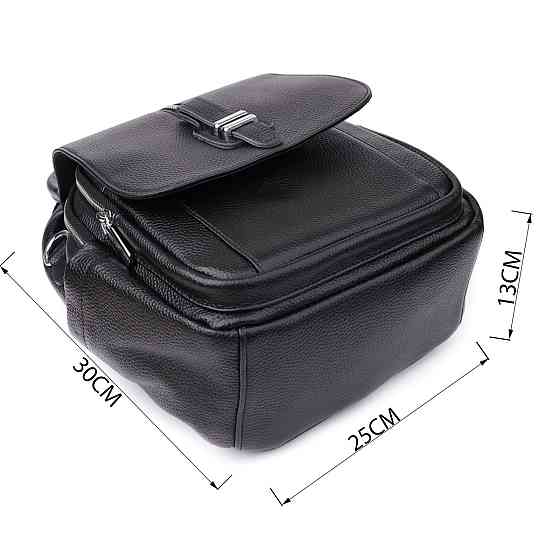 Женский рюкзак из натуральной кожи Vintage 23058 Черный Киев