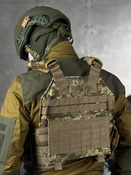 Плитоноска у складі з підсумками піксель із камербандом під плити Одеса - фото 13