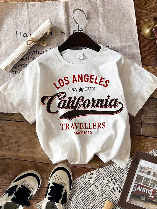 Футболка женская с принтом  46 Белая 2664084045 Днепр - изображение 1