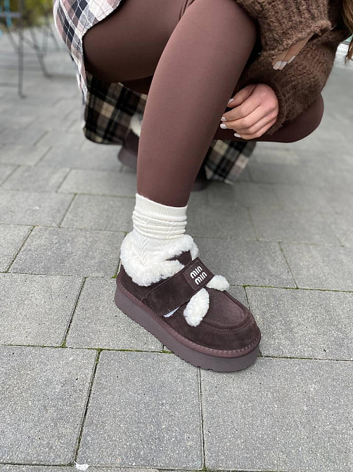 No brend Угги жіночі No brend 720-6 коричневі (зима, замша натуральна) (6041) Коломия - фото 7