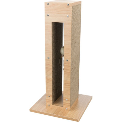 Дряпка (когтеточка) для котов Trixie с игрушкой на веревке 62 см светло-коричневая (4011905480220) Винница - изображение 4