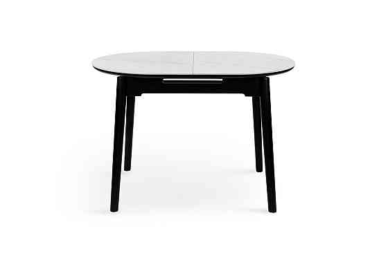 Стіл Тітан 110/140*75, чорний/керам білий Киев