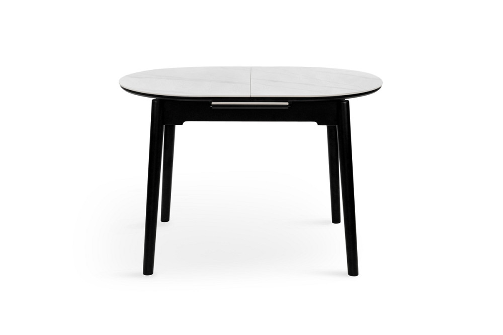 Стіл Тітан 110/140*75, чорний/керам білий Киев - изображение 2