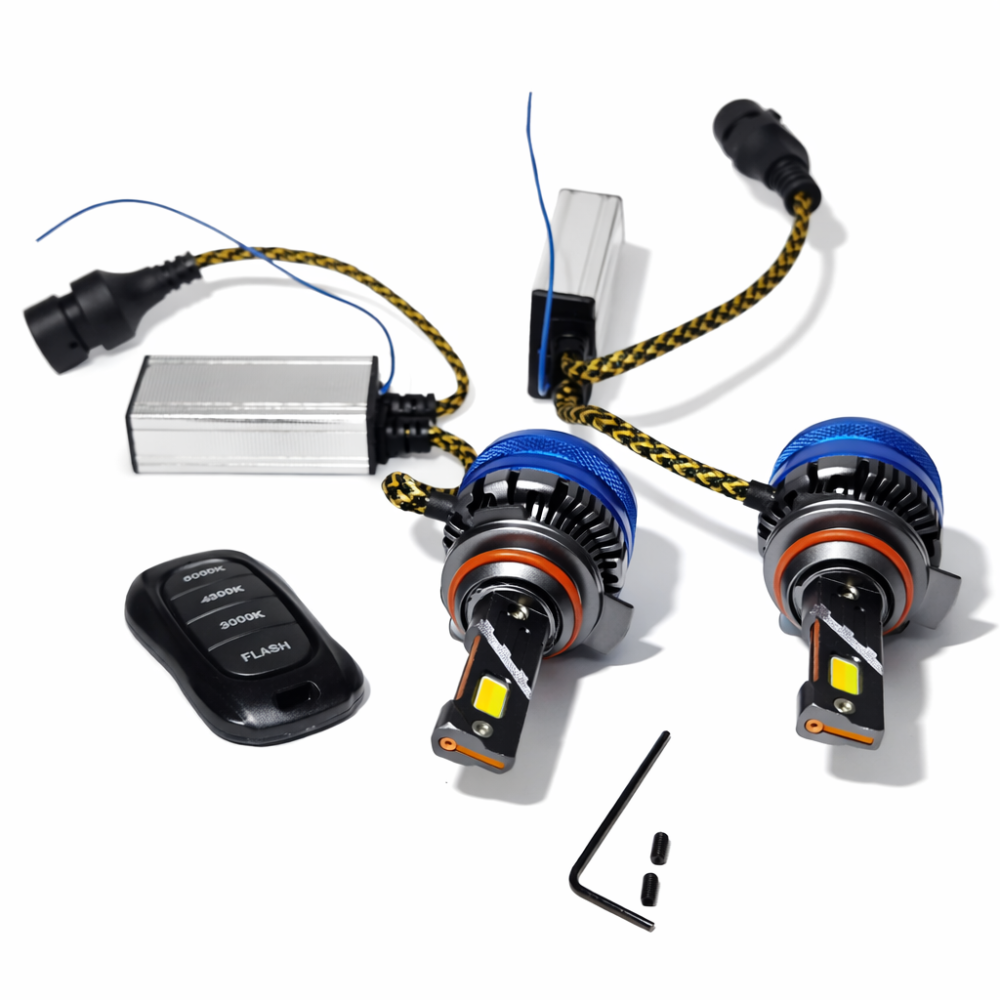 Комплект світлодіодних ламп StarLight Color HIR2 9012 (PX22d) + стробоскоп з пультом керування 3000K/4300K/6000K 12/24V Харків - фото 1