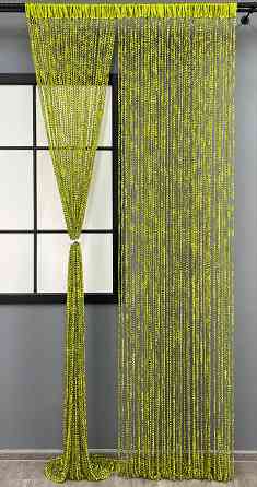 Шторы-нити спираль с люрексом Оливковый 300х300см 1 шт (61-073) Киев