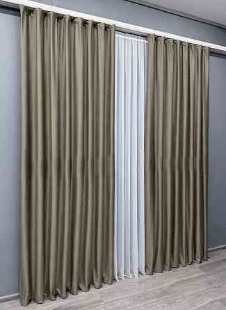 Комплект готових штор VR-Textil Оксамит (бархат) № 1656ш Капучино 200х290 см 2 шт (32-080) Київ
