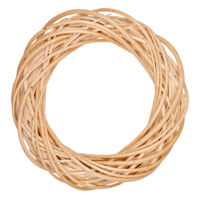 Рождественский венок YES! Fun ротанговый светло-желтый, 25 см (974236) Винница - изображение 1