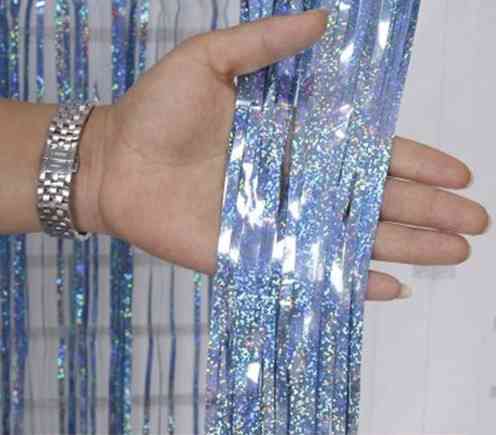 Шторка для фотозоны с голограммой 3 м на 1 м голубой Киев