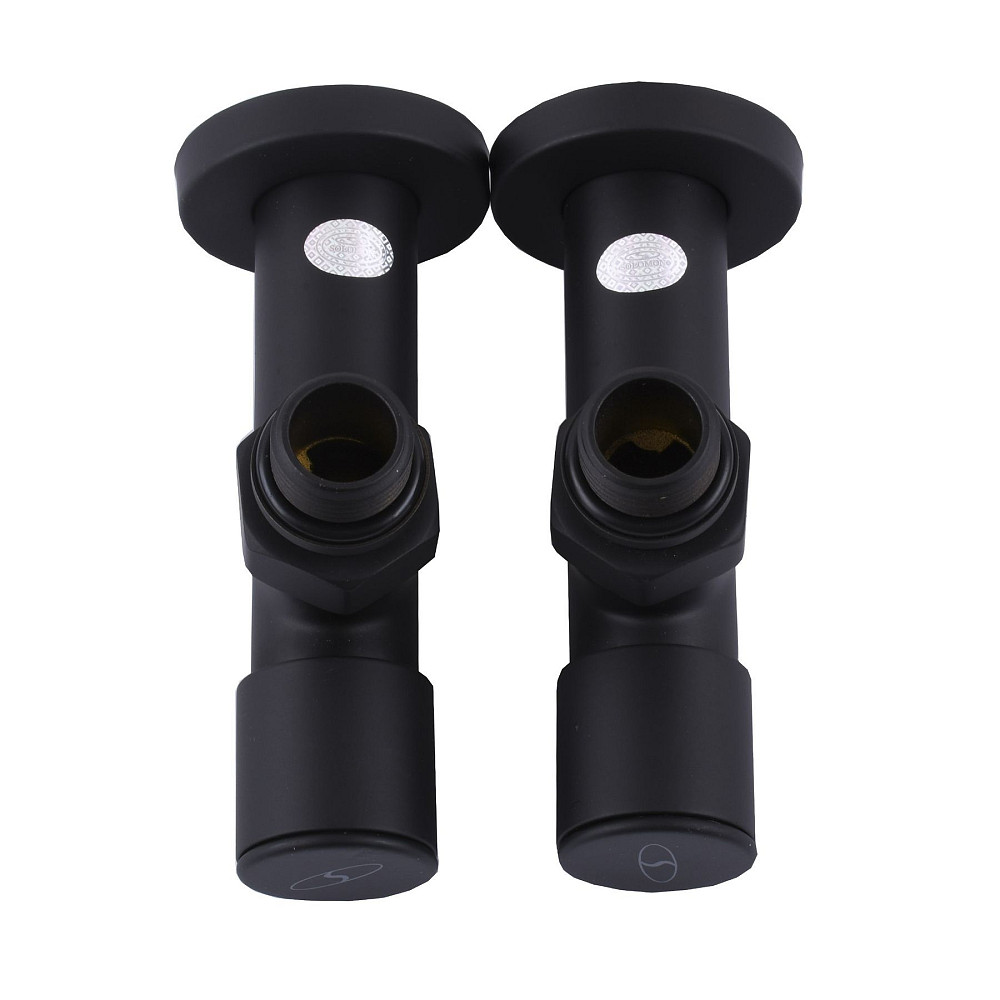 Набір Кран вентильний кутовий з американкою SOLOMON LUX 1/2″  7777  (2шт.) BLACK   (1уп) Тернопіль - фото 3