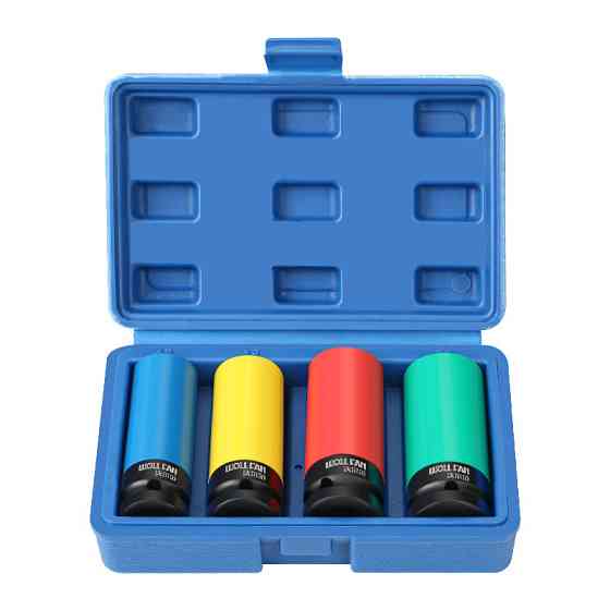 Набор удлиненных головок для колесных гаек 17-22мм в кейсе Киев