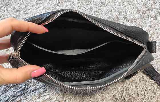 Чоловіча шкіряна барсетка клатч на блискавці PS Leather Київ