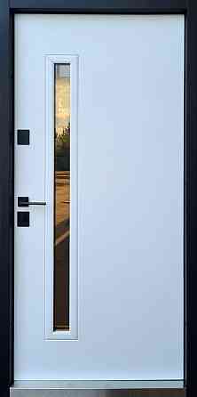 Двері вхідні металеві Страж BEREZ Proof Smart Street Rio-S Loft 850х2040 мм антрацит/білий атлас Ліві Київ