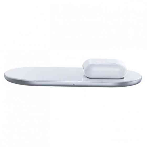 Бездротова зарядка Baseus Simple Wireless Charger 2 в 1 WXJK-С02 (Біла) Миколаїв