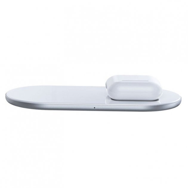 Бездротова зарядка Baseus Simple Wireless Charger 2 в 1 WXJK-С02 (Біла) Миколаїв - фото 5