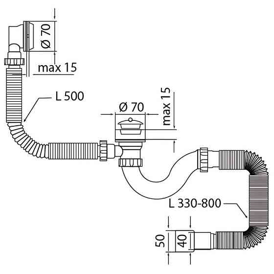 Сифон для ванни Mixxus SV-01-A 1 1/2