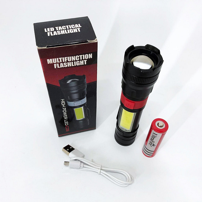 Тактичний ліхтар ручний PL-826-P70-COB(white+red), Ліхтарик на всі випадки, WE-332 Ліхтарик поліцейський Київ - фото 6
