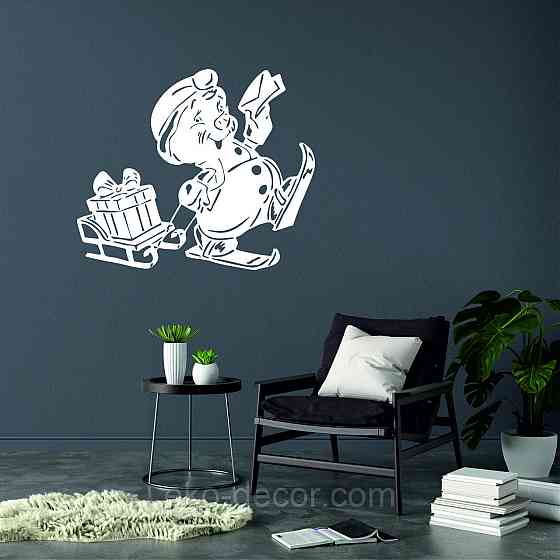 Декоративное настенное Панно «Снеговик», Декор на стену Киев