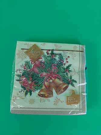 Салфетки бумажнае новогодние(ЗЗхЗЗ, 18шт)