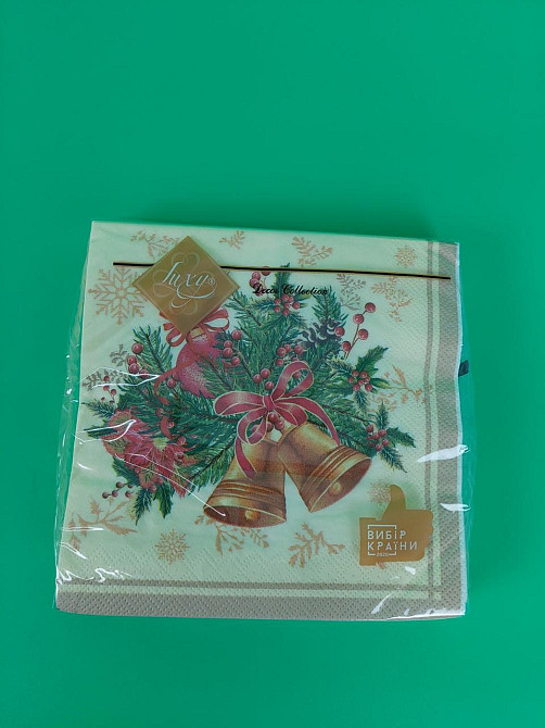 Салфетки бумажнае новогодние(ЗЗхЗЗ, 18шт)