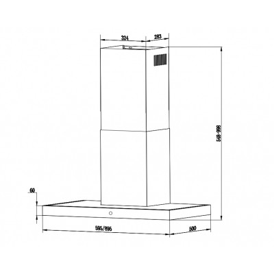 Витяжка кухонна Interline CUBA X/BL 60 TB/2/T Вінниця - фото 9