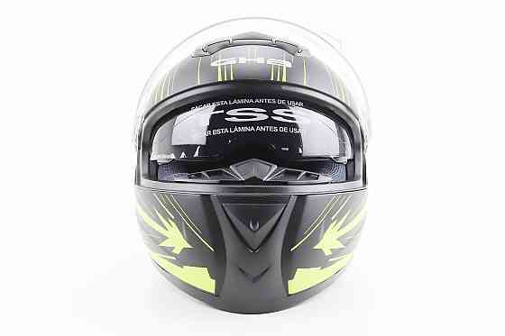 Шолом інтеграл, закритий (сертифікація DOT)+відкидні окуляри BLD-М61 S (55-56см), ЧОРНО-ЖОВТИЙ (флуоресцентний) Київ