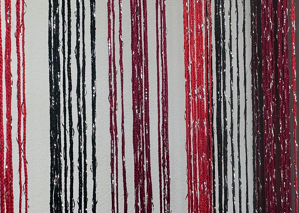 Шторы-нити с люрексом Красный с черным и бордовым 300х300см 1 шт (61-108) Киев - изображение 7