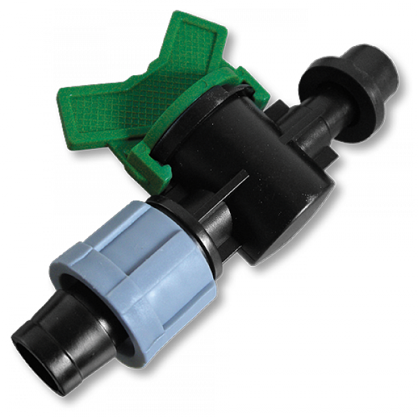 Старт-конектор з мінікраном для крапельної стрічки, в PE трубку з прокладкою, DSTZ03-1708L Київ - фото 1