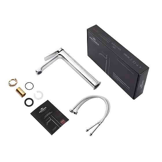 Смеситель для раковины высокий Kroner KRP Makon - C010-3 хром Киев